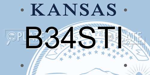 B34STI Kansas License Plate