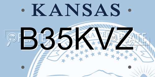 B35KVZ Kansas License Plate