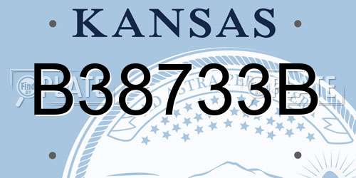 B38733B Kansas License Plate