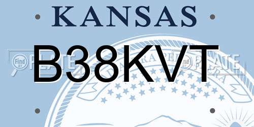 B38KVT Kansas License Plate