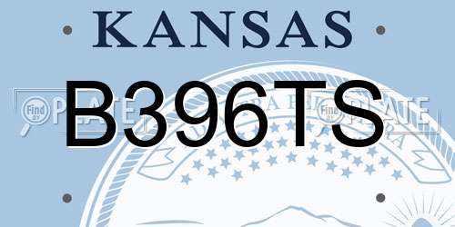 B396TS Kansas License Plate
