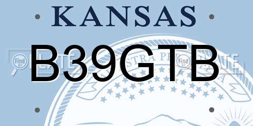 B39GTB Kansas License Plate