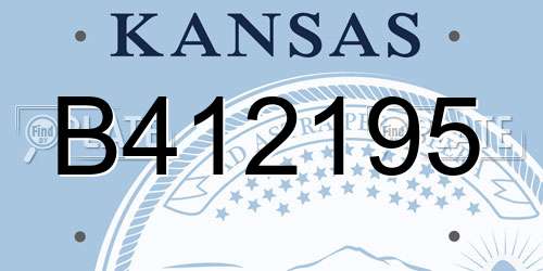 B412195 Kansas License Plate