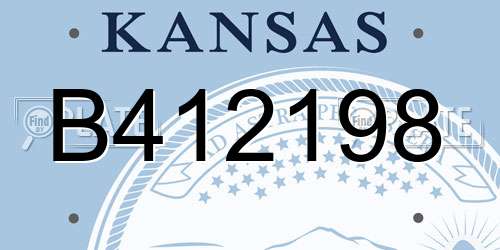 B412198 Kansas License Plate