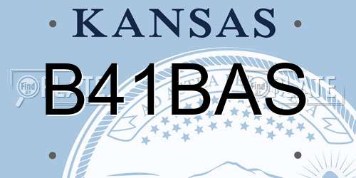 B41BAS Kansas License Plate