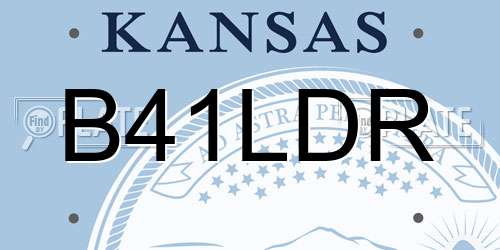 B41LDR Kansas License Plate