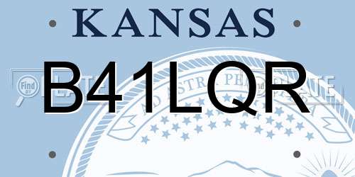 B41LQR Kansas License Plate
