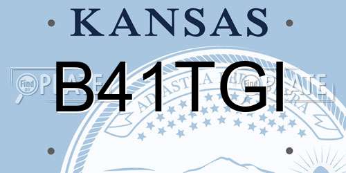 B41TGI Kansas License Plate