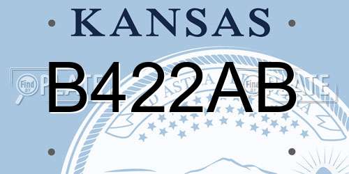 B422AB Kansas License Plate