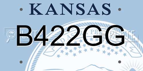 B422GG Kansas License Plate