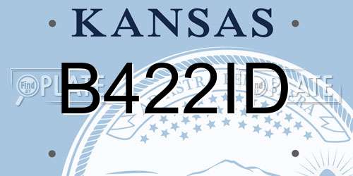 B422ID Kansas License Plate