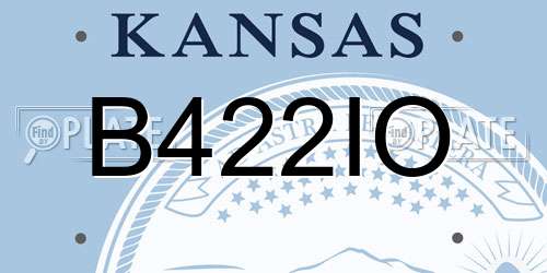 B422IO Kansas License Plate
