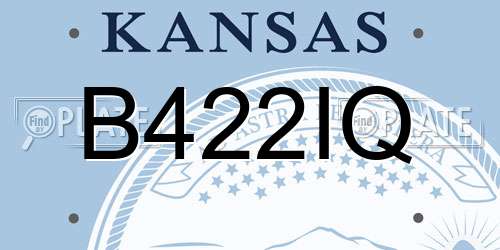 B422IQ Kansas License Plate