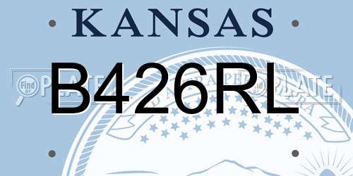 B426RL Kansas License Plate