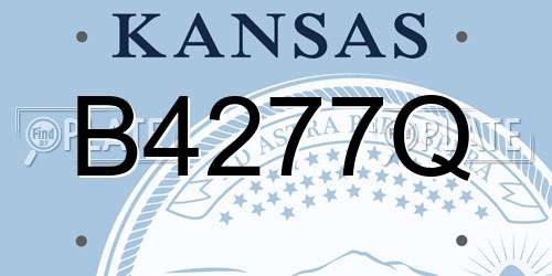 B4277Q Kansas License Plate
