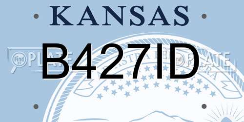B427ID Kansas License Plate