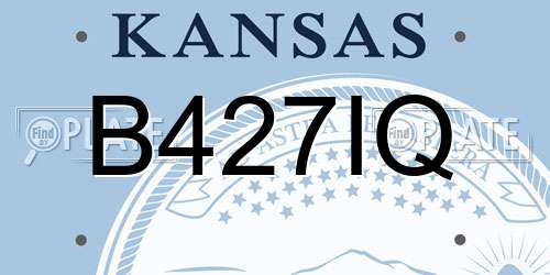 B427IQ Kansas License Plate