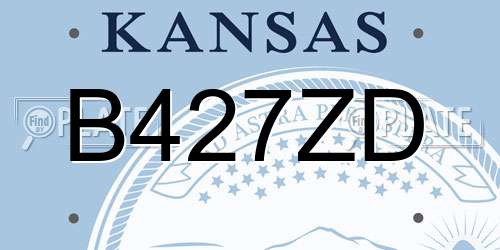 B427ZD Kansas License Plate