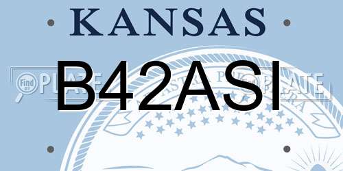 B42ASI Kansas License Plate
