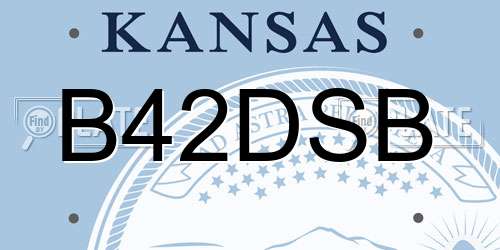 B42DSB Kansas License Plate