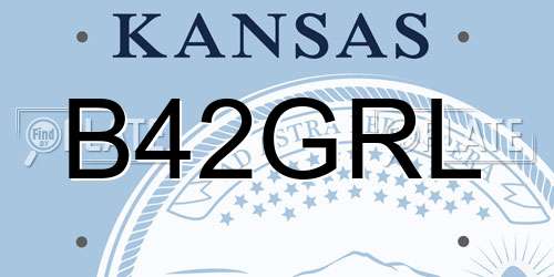 B42GRL Kansas License Plate