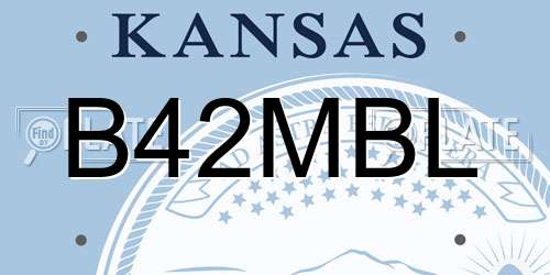 B42MBL Kansas License Plate
