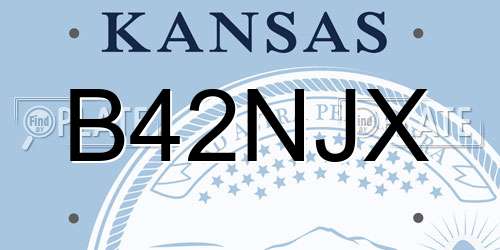 B42NJX Kansas License Plate