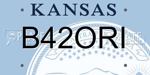 B42ORI Kansas License Plate