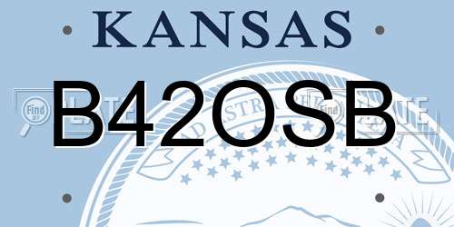 B42OSB Kansas License Plate