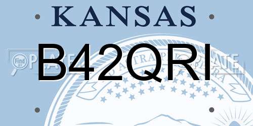 B42QRI Kansas License Plate