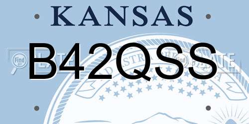 B42QSS Kansas License Plate