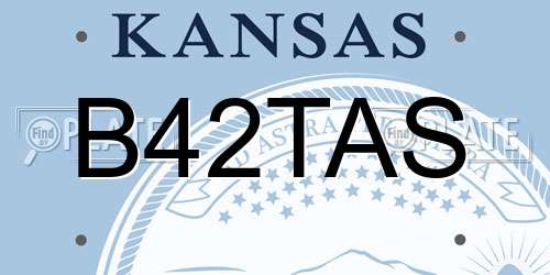 B42TAS Kansas License Plate