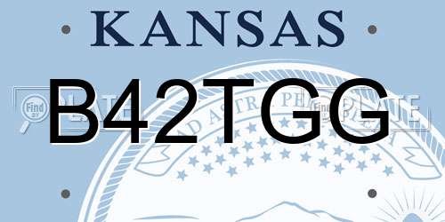 B42TGG Kansas License Plate
