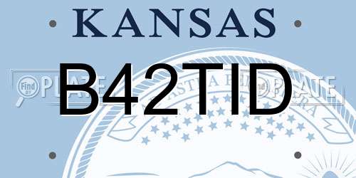 B42TID Kansas License Plate