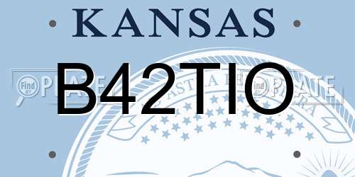 B42TIO Kansas License Plate