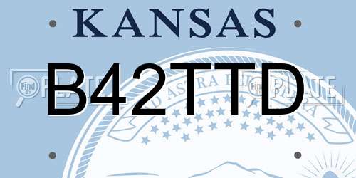 B42TTD Kansas License Plate