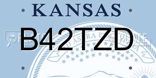 B42TZD Kansas License Plate