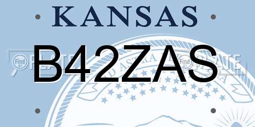 B42ZAS Kansas License Plate