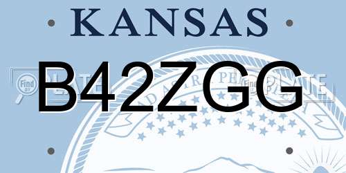 B42ZGG Kansas License Plate