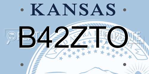 B42ZTO Kansas License Plate