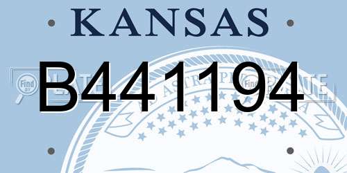 B441194 Kansas License Plate