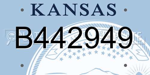 B442949 Kansas License Plate