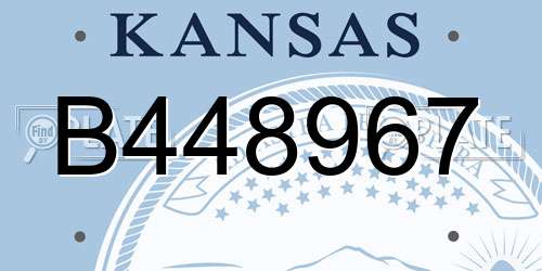 B448967 Kansas License Plate