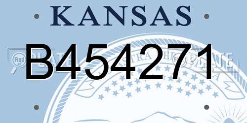 B454271 Kansas License Plate