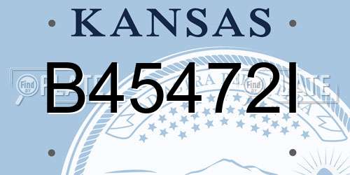 B45472I Kansas License Plate