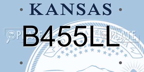 B455LL Kansas License Plate