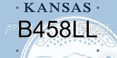 B458LL Kansas License Plate
