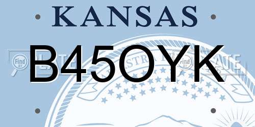 B45OYK Kansas License Plate