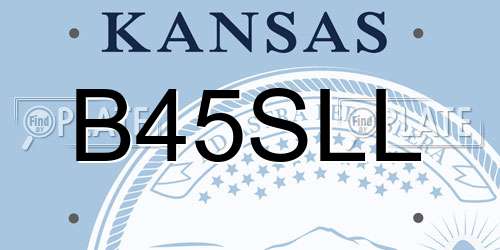 B45SLL Kansas License Plate