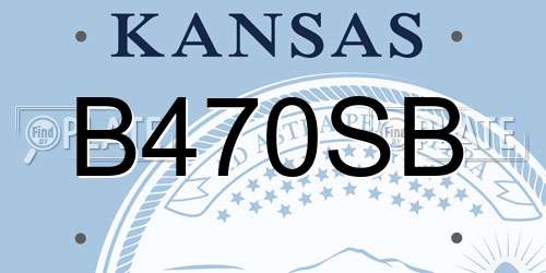 B470SB Kansas License Plate